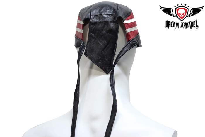 American Flag  Leather Skull Cap