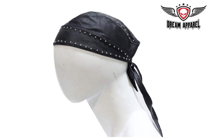 Biker Skull Cap With Studs