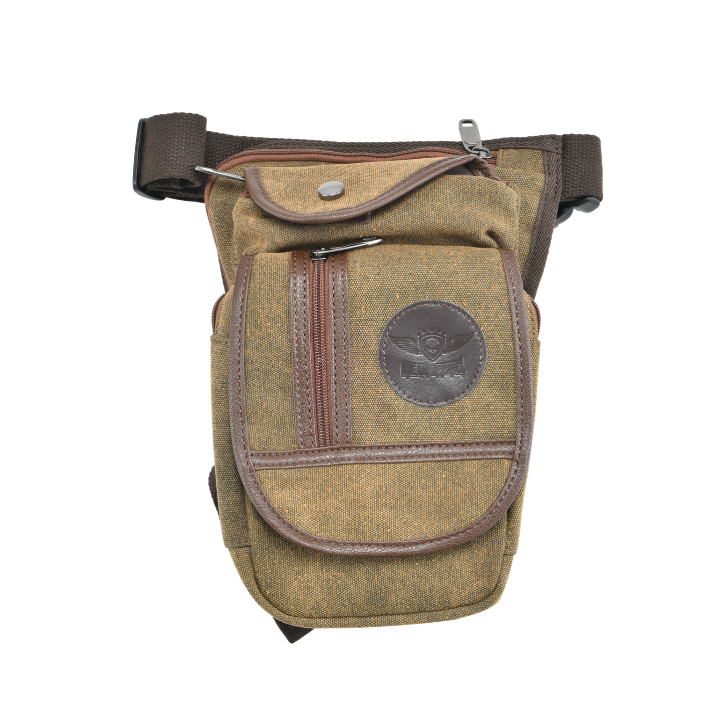 Brown Thigh Bag, Leg Bag Canvas