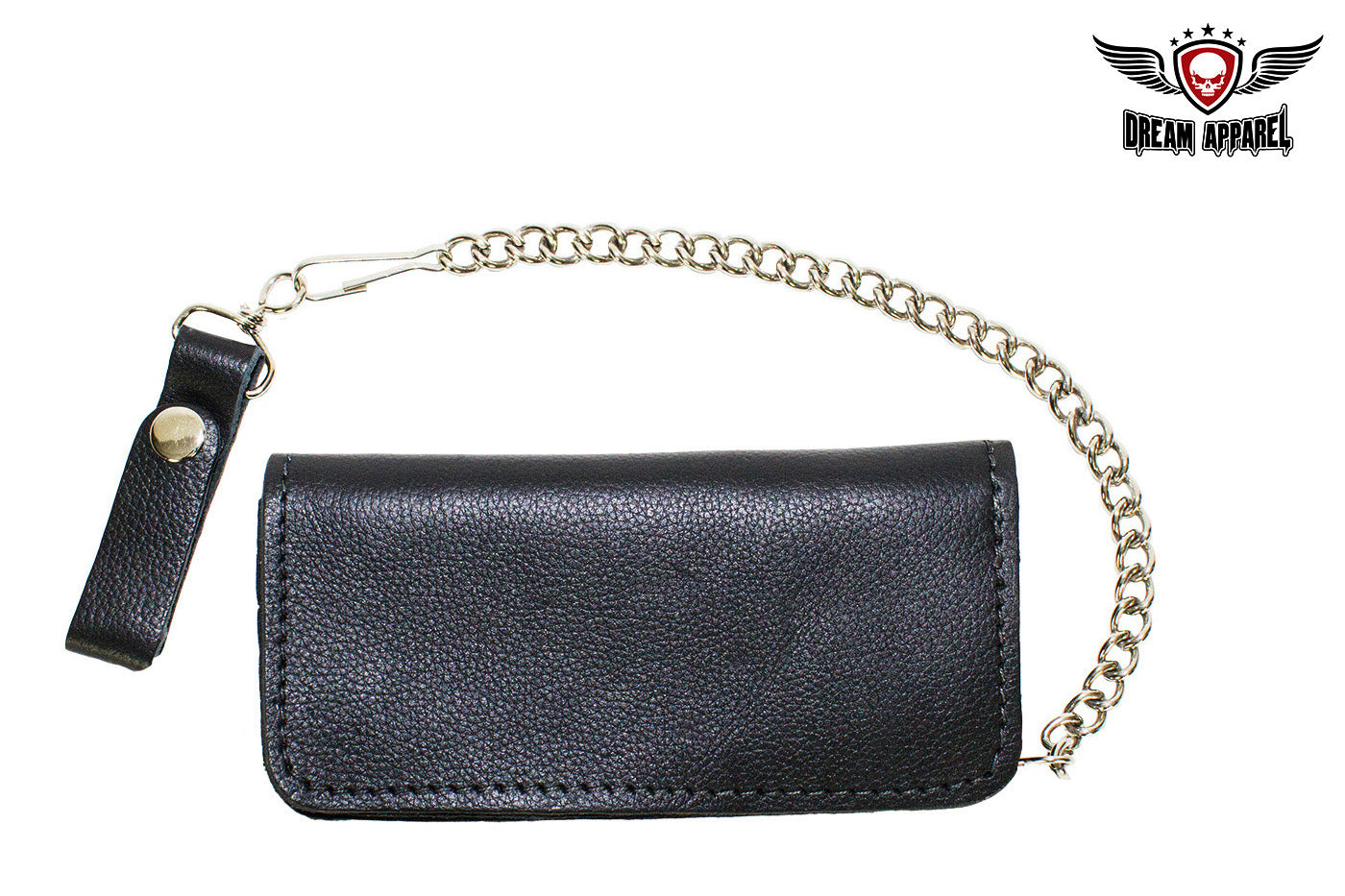 Heavy Duty Black Leather Motorcycle Chain Wallet