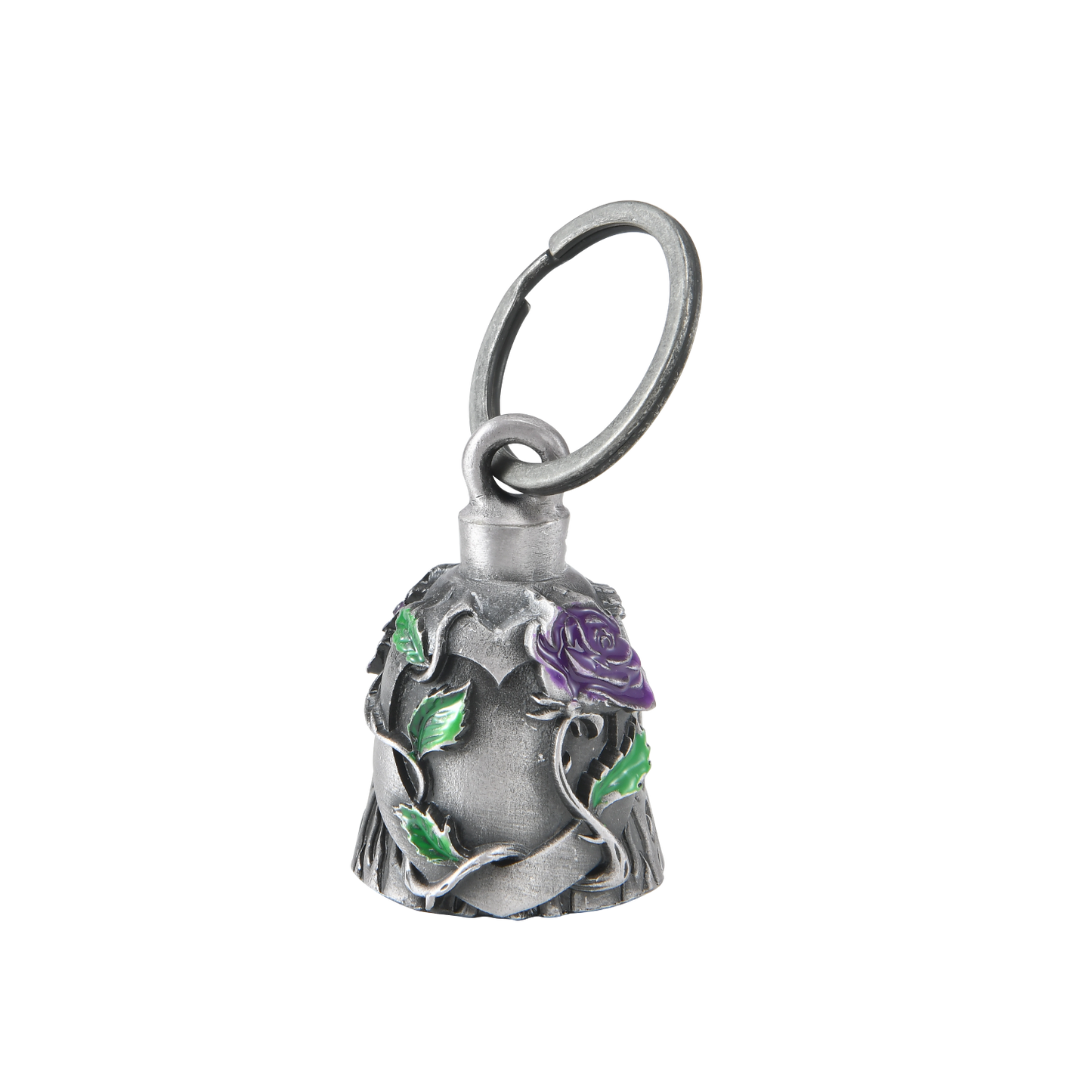 Dream Apparel Heart with Purple Rose 3D Motorcycle Bell  3-D, Light Weight, Impact Resistant