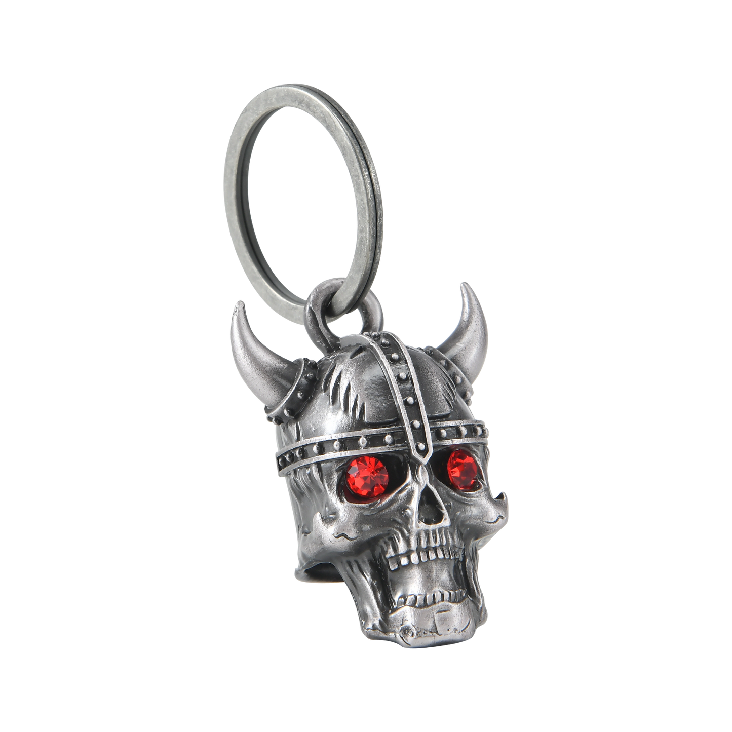 Dream Apparel Viking Helmet Skull Red Stone Eyes Motorcycle Bell