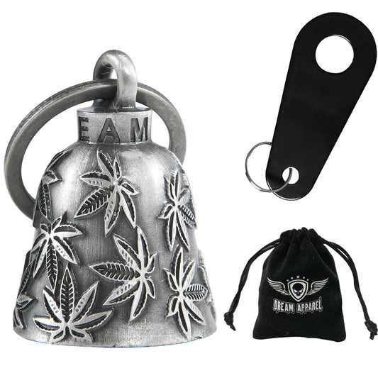 Dream Apparel Weed Leaves Motorcycle Bell, Good Luck and in 3-D, Light Weight, Impact Resistant