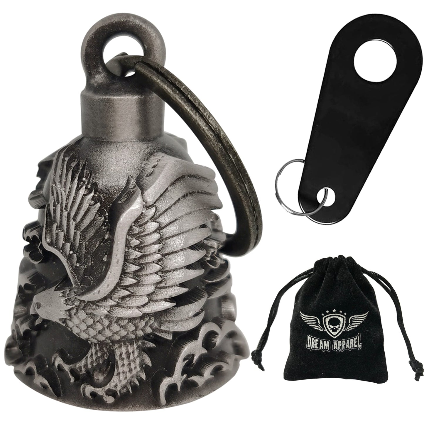 Dream Apparel "DON'T FUCKIN' DIE!" Motorcycle Bell, for Good Luck and in 3-D, Light Weight