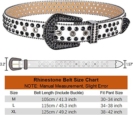 Dream Apparel Premium Strap Men Women Western Fashion Bling Bling Rhinestone Crystal Diamond Belts