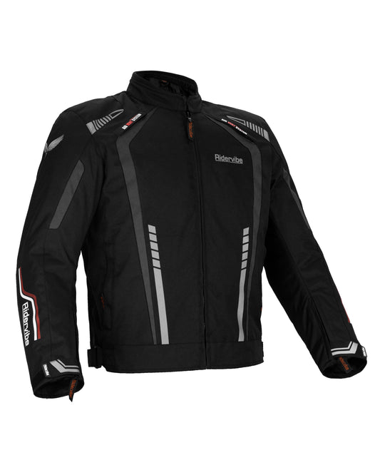 Dream Apparel Men's Nylon and Mesh Motorcycle Grey Jacket