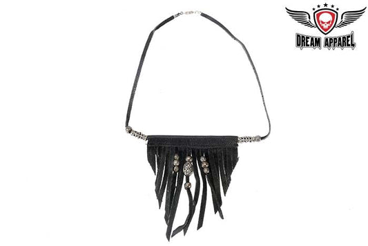 Fringed Leather Necklace