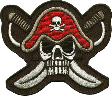 Captains Hat Skull and Crossbones Patch