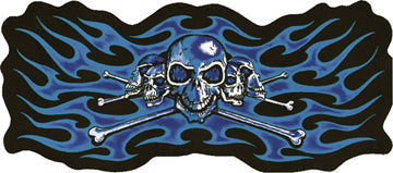 Blue Flame Skull Patch