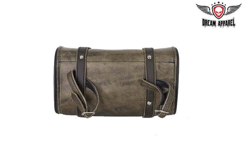 Brown Leather Motorcycle Tool Bag